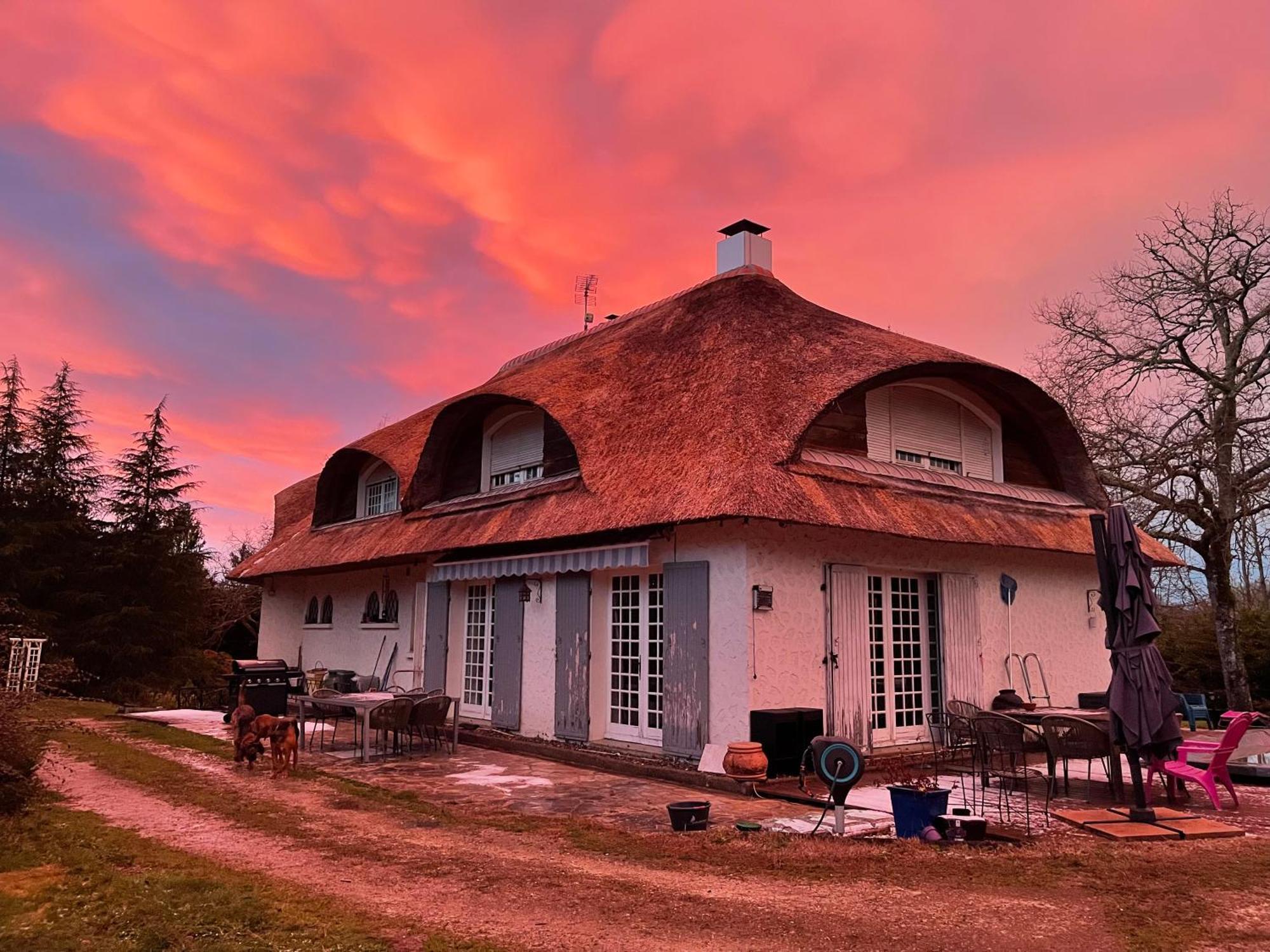 La Belle Chaumiere Bed & Breakfast Bretagne-de-Marsan Exterior photo